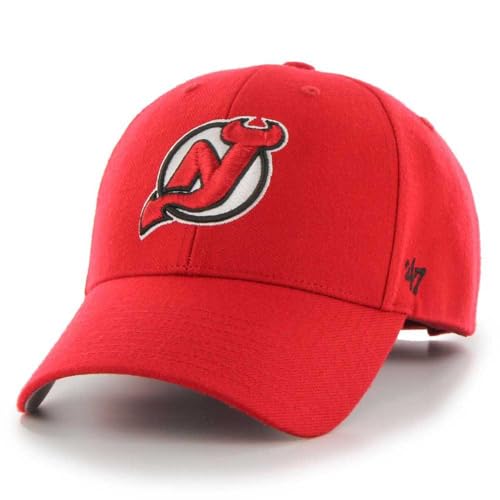 Casquette '47 Brand MVP New Jersey Devils rouge en broderie relief haute densité