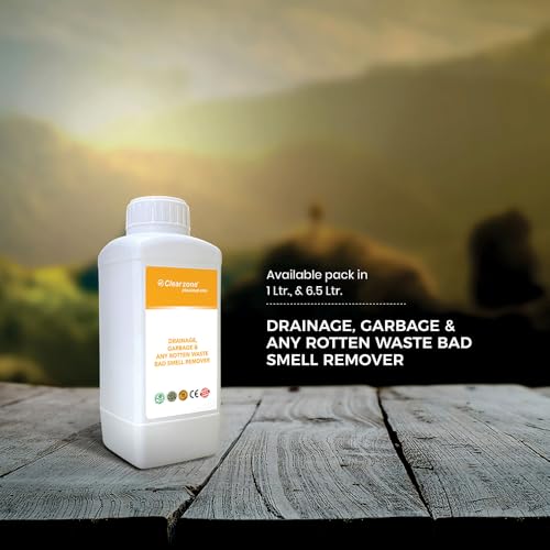 Image of Clearzone DRAIGRAB 0996 Drain Odour Cleaner & Toilet Smell Remover | Garbage Smell Eliminator for Clogged Drains, Grease, Rotten Food | Safe Formula for Kitchens, Bathrooms & Hospitals (500 ML)