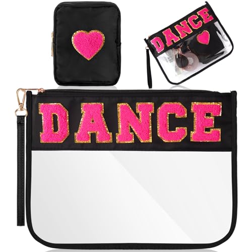 Hillban 2 Pcs Nurse Week Gift Makeup Cosmetic Bag Nurse Appreciation Clear Chenille Letter Bag Toiletry Zipper Pouch Waterproof Travel Purse Survival Kit Medical Accessories