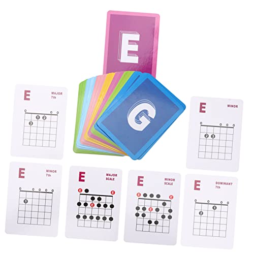 NOLITOY 49個 ギター コード ダイアグラム 練習 チャート コート 紙 ギター コード チャート 初心者向け 音楽 ポスター ポスター