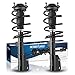 Front - Both (2) Brand New Front Driver & Passenger Side Complete Strut & Spring Assembly for Chevrolet & GMC Acadia Traverse Enclave Outlook