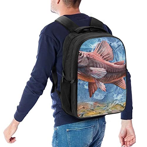 Sac à dos poisson 3D Cool avec grand compartiment ergonomique 40x28cm - 5