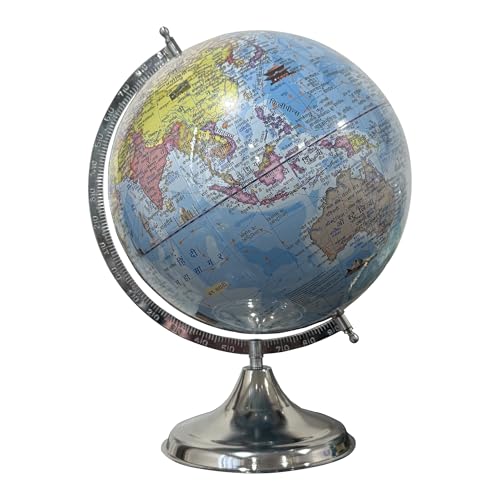 Image of Educational World Globe for stunets and Teachers (Blue /multi, 12 Inch Dia)