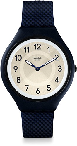 Swatch Unisex Digital Quartz Watch with Silicone Strap SVUN101