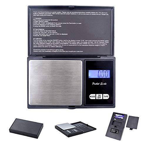 Domary 500g x 0,01g Mini balança portátil para joias de alta precisão LED escala digital de bolso ou