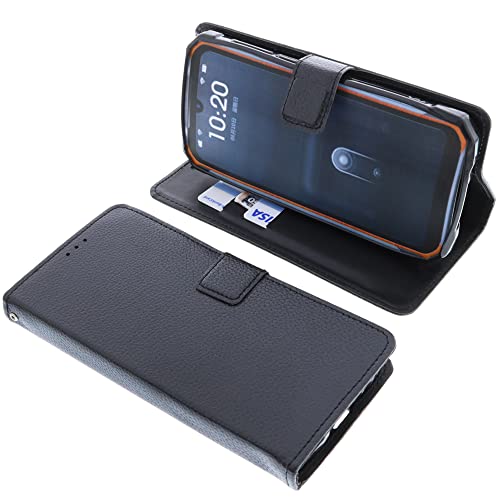 foto-kontor Tasche kompatibel mit Doogee S86 / S86 Pro Book Style schwarz Schutz Hülle Buch