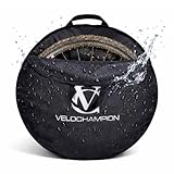 VeloChampion Waterproof Bicycle Wheel Bag Storage Cover | Mountain, Road, Gravel or Kids BMX | 650b. 700c. 16” 20” 24” 26” 27.5” 29” Bike Wheelset Transport Travel Case (Medium 700c-26”) 1pcs