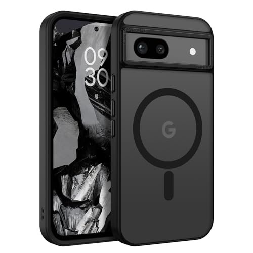 Coque pour Google Pixel 8a protégeant des chocs et traces noire mate