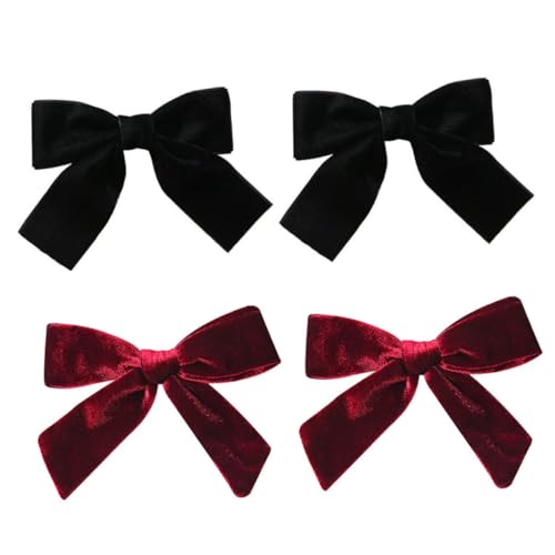 BESPORTBLE Horquillas De Terciopelo Con Diseño De Arco Para Mujeres Pinzas De Pelo Elegantes y Burdeos Accesorios De Moda Para Cabello