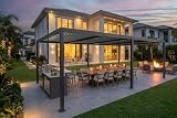 PURPLE LEAF Louvered Pergola 12' x 24' Outdoor Full Aluminum Pergola with Adjustable Rainproof Roof Pre-Sized for Large SUVs & Pickup Trucks Restaurant Patios & Tavern Backyard Poolside
