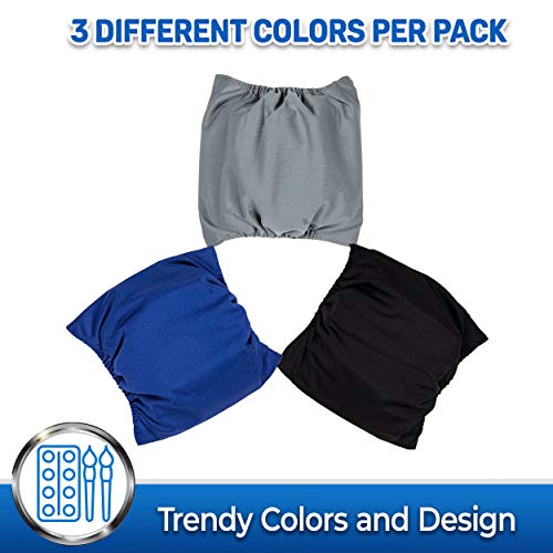Image of PET MAGASIN Male Dog Belly Bands Washable - Reusable Dog Diapers Male for Small Medium Large Dogs - Adjustable Wraps for Incontinence & Training - Pack of 3 (Original, Small (13 inch-15 inch Waist))