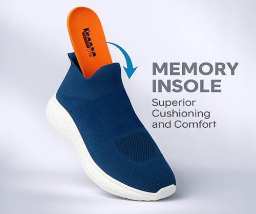 Image of Kraasa Walking Shoes for Men Height Increasing Sports Shoes Ultra Grip Soft Sole Gym Shoes Workout Lightweight Running Shoes for Men