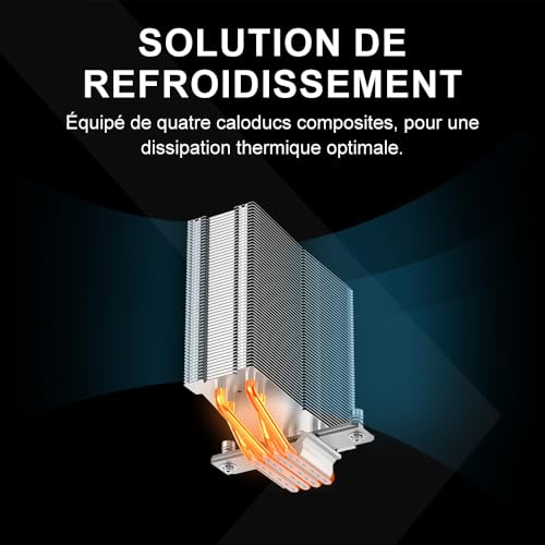 Refroidisseur CPU SAMA A40L anti-surchauffe avec ventirad ARGB 120mm pour Intel - 6