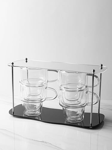 Set de 4 Mugs de Vidrio Térmico de Pared Doble 10 oz miniatura 6