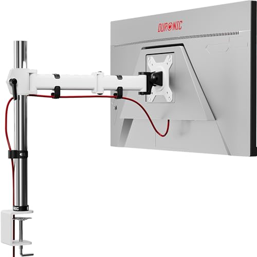 Support d'écran PC pour soulager les cervicales Duronic DM251X3 WE blanc réglable en hauteur
