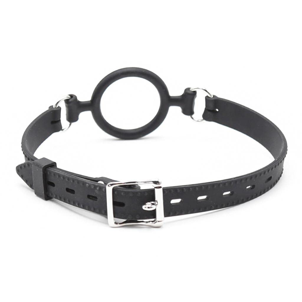 Bâillon En Forme de O, Bâillon Boule pour Adulte, Harnais de Tête avec Sangle Ajustable pour, Jeux de Rôle, Chambre à Coucher, Couples