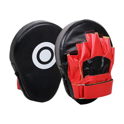 Quorvex Almohadillas de Boxeo,Escudo para Entrenamiento de Cuero PU | Almohadillas Curvas para Artes Marciales,para Hombres Mujeres Niños Niño Niña Entrenamiento En Casa Kickboxing Muay Thai Gimnasio