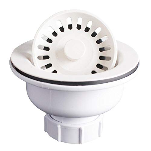 Karran QBSWH 3-1/2 in. Kitchen Sink Basket Strainer in White