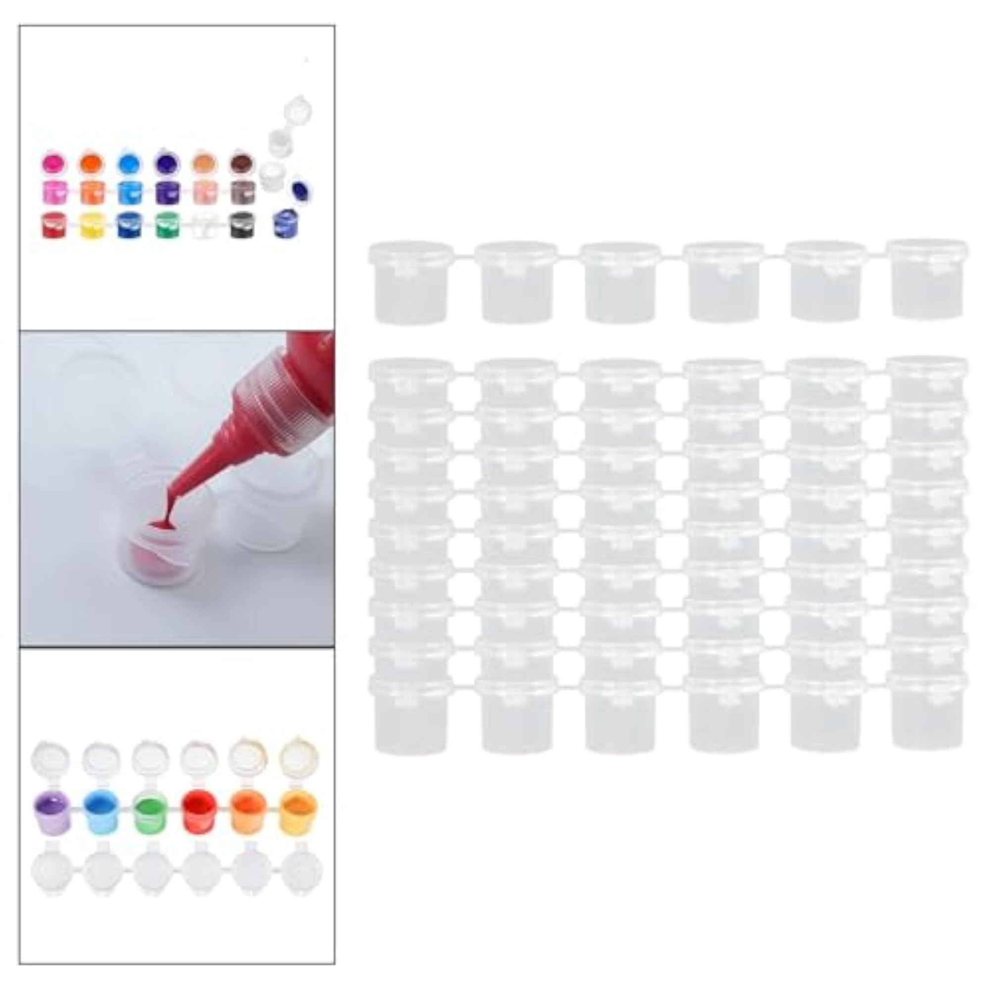 Empty Paint Pots for DIY Acrylic Paint, 10pcs