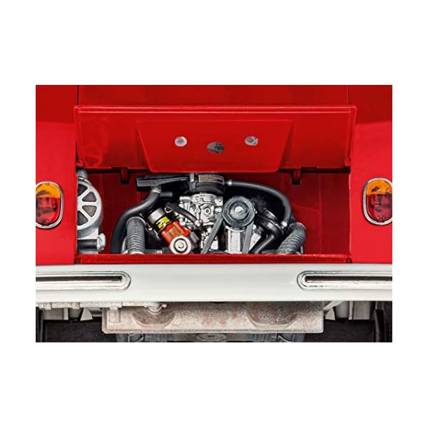 Revell 00455 Technik Volkswagen VW T1 Samba Bus, Bulli originalgetreuer Modellbausatz für Experten, mit elektronischen… – Bild 6