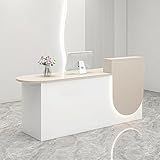 Moderner Empfangstisch, abschließbarer Kassentisch mit Stauraum, Ecktisch, Computertisch für...