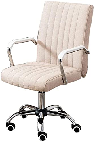 Chaise de bureau moderne réglable riz blanc : finie la fatigue devant l'ordinateur