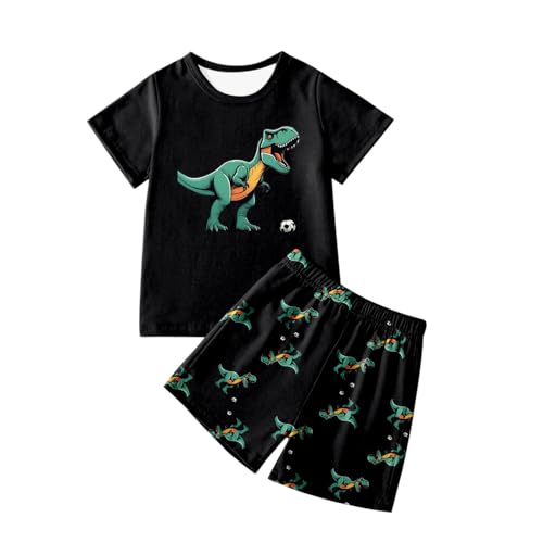 Tenue dinosaure garçon 2 pièces t-shirt imprimé short loisirs