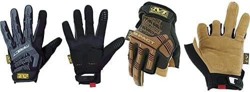Mechanix Wear: M-Pact® Tactical Work Gloves (Medium, Black) M-Pact® Leather Framer Work Gloves (Medium, Brown/Black)