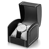 ★ Hohe Qualität: Hergestellt aus hochwertigem PU, stark und langlebig, Geschenkuhr für eine Uhr. Sie müssen nur die Aufbewahrungsschicht der Vitrine mit einem Tuch abwischen. Zeitlose Designauswahl, sehr gut geeignet für jeden Raum zu Hause oder im Büro.