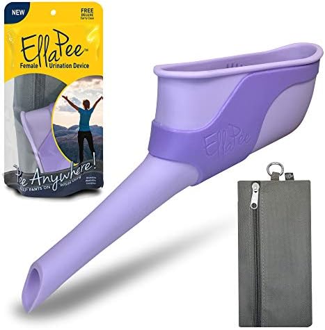 EllaPee Womens Urinal Funnel Female Urination Device for Women, Camping Accessories, Hiking, Outdoor Activities & More with Medical Grade Silicone (Reusable) , Purple
