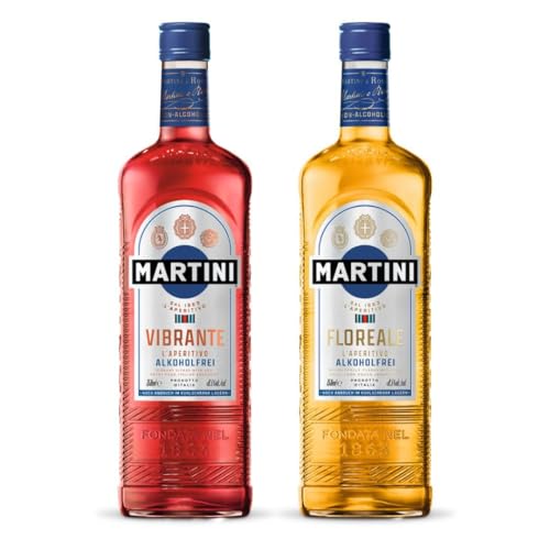 Martini Aperitiv Set - 1x Vibrante Alkoholfrei 0,75L + 1x Floreale Alkoholfrei 0,75L