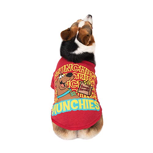 Scooby-Doo For Pets Munchies Dog T Shirt In Red, Size X-Small | Soft Dog T-Shirt For All Dogs, Scooby Snacks Design | Machine Washable Pullover Dog Shirt, Light Weight And Semi-Stretch #TOP1