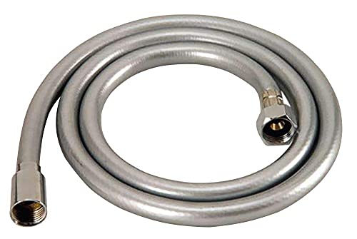 Manguera de ducha de 2 metros flexible PVC plata con flexo anti twist de baño 2