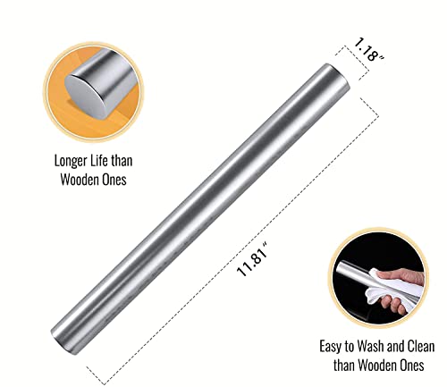 Stainless-Steel-Chopping-Board-with-Lip-315x-197-Large-Steel-Cutting-Board-with-Rolling-Pin-Metal-Noodle-Board-Pastry-Board-Kneading-Dough-Board-Stove-Top-Cutting-Board-for-Kitchen