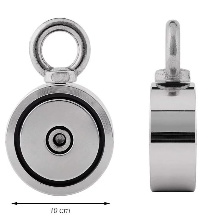 Aimant Utilitaire 1000 kg (2 x 500 kg) Argenté Rond