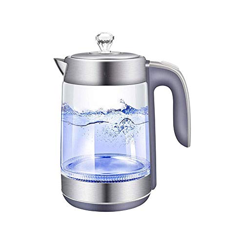 LKNJLL Elektro-Tee-Kessel 1.8L, 1500W Schnellkoch Glas Wasserkocher, BPA-frei & 304-Edelstahl-Heißwasserkessel Kessel…