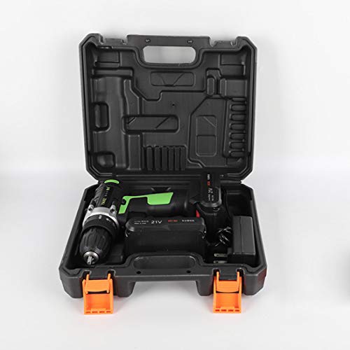 KUANDARDZ Professional Akku Bohrschrauber Akkuschrauber Set Schnellladegerät mit Werkzeugkasten Multifunktionale Funkbohrmaschine für zu Hause, Black