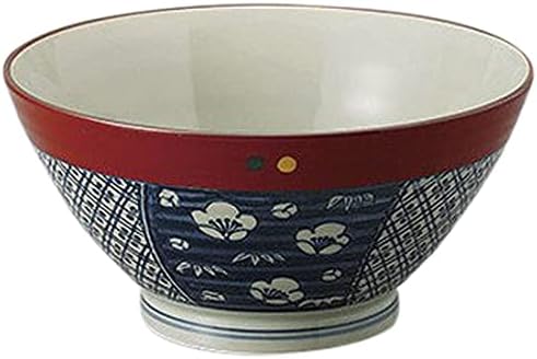 せともの本舗 Set of 5, Arita Ware Red Maki Shozui Tendon, 7.1 x 3.5 inches (18 x 9 cm) [Restaurants, Ryokan, Japanese Tableware, Restaurants, Commercial Utensils, Tableware]