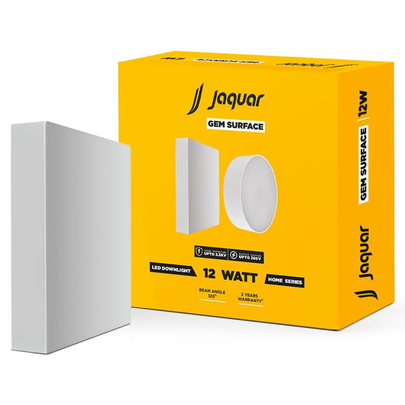 Image of Jaquar 12W Gem Trimless Square Surface Downlight Warm White Pack 1