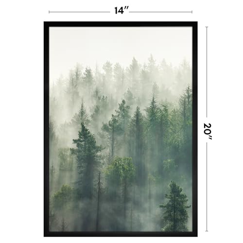 Image of Americanflat 14x20 Picture Frame with Polished Plexiglass - Streamline Collection - Thin Border Picture Frame for Wall Display - Hanging Hardware Included - Black