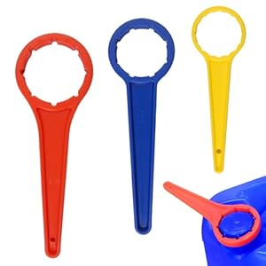 Orixo 3 Stück DIN 41/51/61 Kanisterschlüssel Ringschlüssel, Kombi Kanisterschlüssel für alle gängigen 5, 10, 20, 25 und 30 Liter Kanister, Kanister Öffner, für Haus, Industrie, Garage