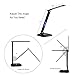 LEDGLE Desk Lamp USB Charging Port LED Desk Lamp with 5 Levels Brightness Adjustable Foldable ​Table Lamp Eye-Caring Touch Control Office Lamp with Clock - Desk Light for Home Office Working Reading