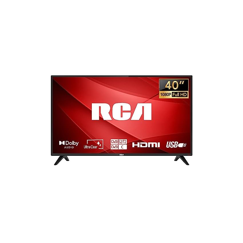 rca 40 pouces télévision ( 101 cm) led full hd triple tuner (dvb t/t2/c/s/s2) dolby audio hdmi usb connecter fire tv apple tv moniteur pour ps5 xbox modèle hôtel salon salle de réunion hôtel noir