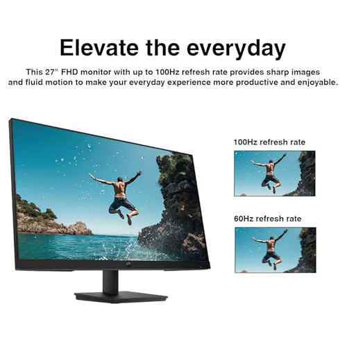 Image of HP Series 3 Pro 327ph 27 inch FHD IPS w /5ms Response Time, Flicker Free Monitor | Built-in 2x2W Speakers, Height Adjustable, Anti-Glare, VESA Mount (100mm), HDMI & Dockztorm USB Port Expander (B0CG8UT#ABA)