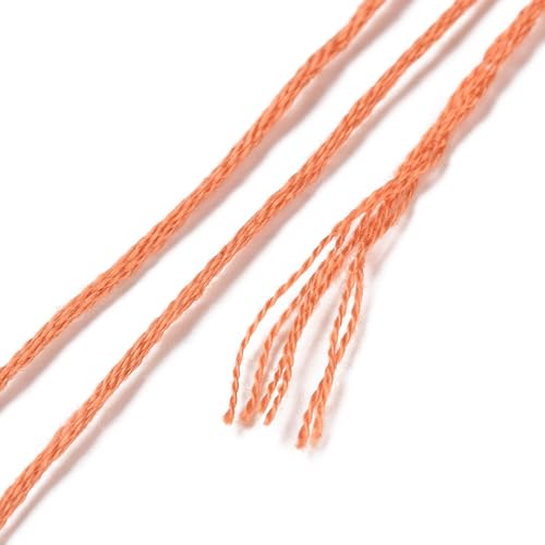 Image of FASHEWELRY 70 Yards Handmade Polyester Embroidery Floss Crewel Cross Stitch Threads 0.5mm 6-Ply Embroidery Thread Bulk for Beginners Adult DIY Sewing Knitting Supplies (PeachPuff)