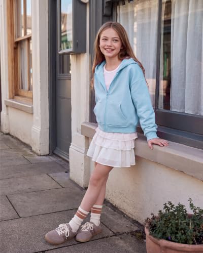 Stelle Girls Zip Up Hoodie Kids Casual Fleece Sweatshirt with Pocket - image 5