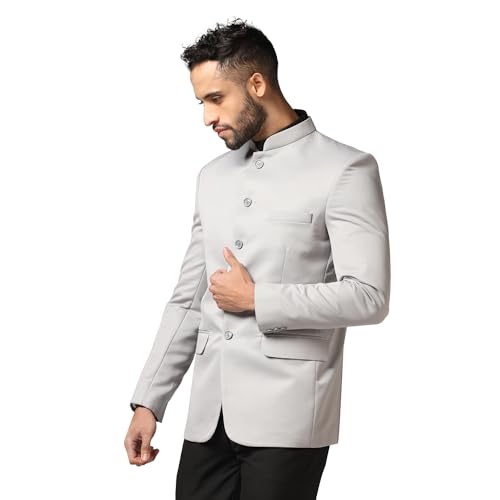 Image of TAHVO Men Blazer Lycra Fabric Slim Fit Single Breasted Blazer