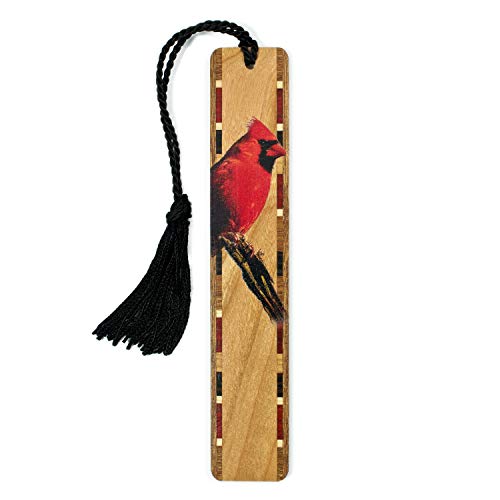 Cardinal Bird (Double Sided) Wooden Bookmark - Also Available with Personalization - Made in USA