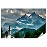 islandburner Premium Poster Mystisches Watzmann-Massiv 