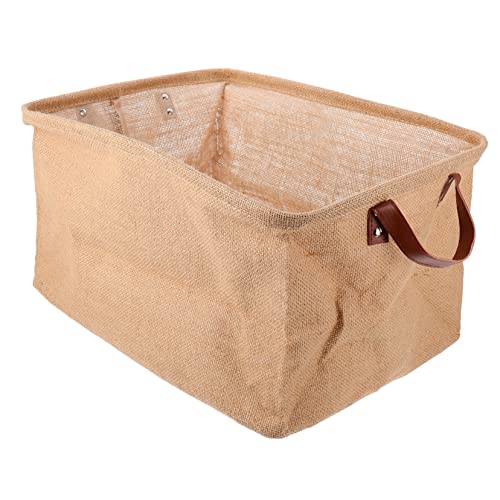 ULTECHNOVO Cesta De Almacenamiento Multifuncional Pe Organizador De Artículos Para Lavandería Color Natural